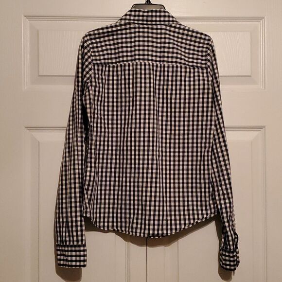 Abercrombie & Fitch Women's Long Sleeve Button Down Checkered Shirt Size⦠- Picture 6 of 10